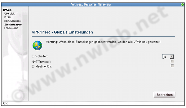 IPsec einschalten