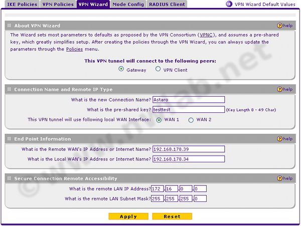 Netgear VPN Wizard