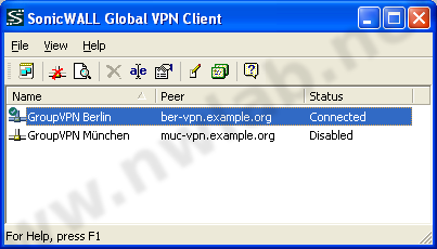 sonicwall global vpn client windows 8 phonebook