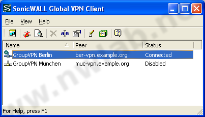 Global VPN Client unter Windows