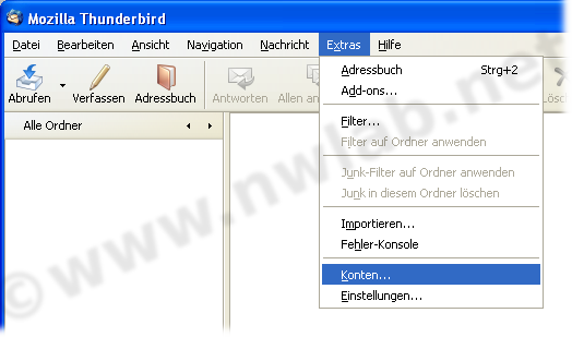 Neues Email-Konto in Thunderbird anlegen