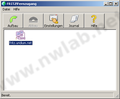 FRITZ-Fernzugang mit importierter Konfiguration