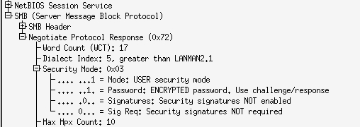 SMB Security im Ethereal