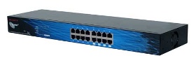 Allnet ALL8816 -  lüfterloser 19 Zoll Gigabit Switch mit 16 Ports