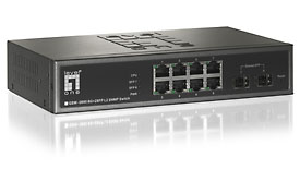 Level One GSW-0890 8 Port Switch mit 2 SFP Ports L2 Switch