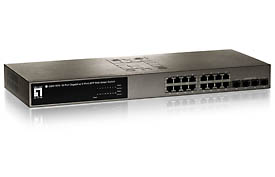 Level One GSW-1676 16 Port 10/100/1000Mbps Web Smart Switch mit 4 SFP Ports