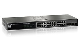 Level One GSW-2476 24 Port 10/100/1000Mbps Web Smart Switch mit 4 SFP Ports