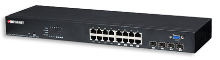 INTELLINET 523547 16 Port Gigabit Web-Smart Switch mit 4-Port Mini-GBIC