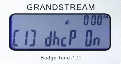Display des IP-Telefons Grandstream BudgeTone 101