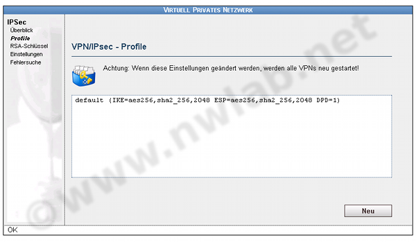 IPSec Profile der LiSS