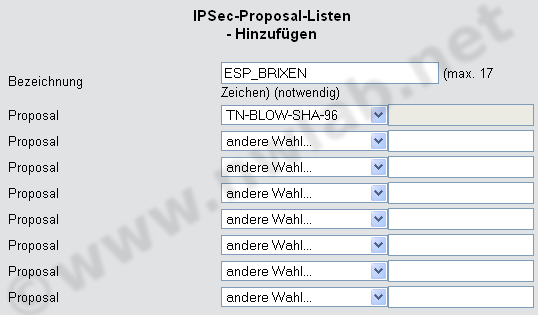 IPSec Vorschlag