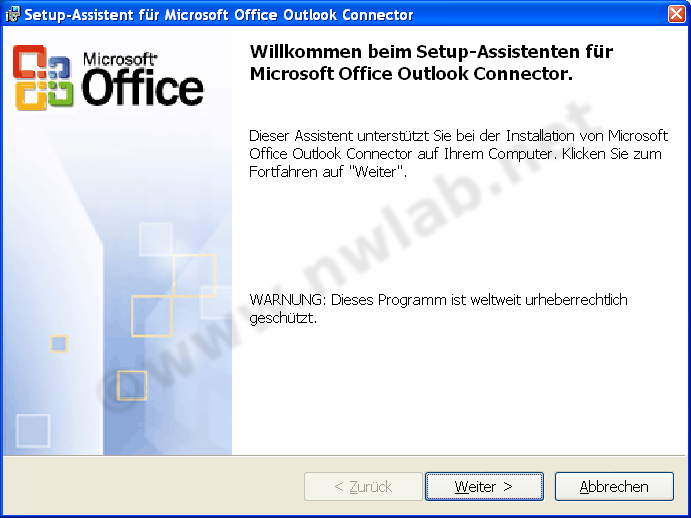 Outlook-Connector installieren