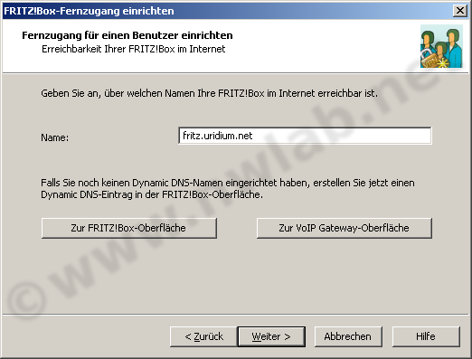 DynDNS Name der Fritzbox
