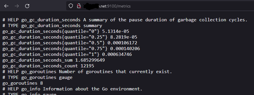 Node Exporter Webinterface