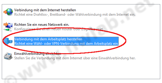 Netzwerk- und Freigabecenter in Windows 7